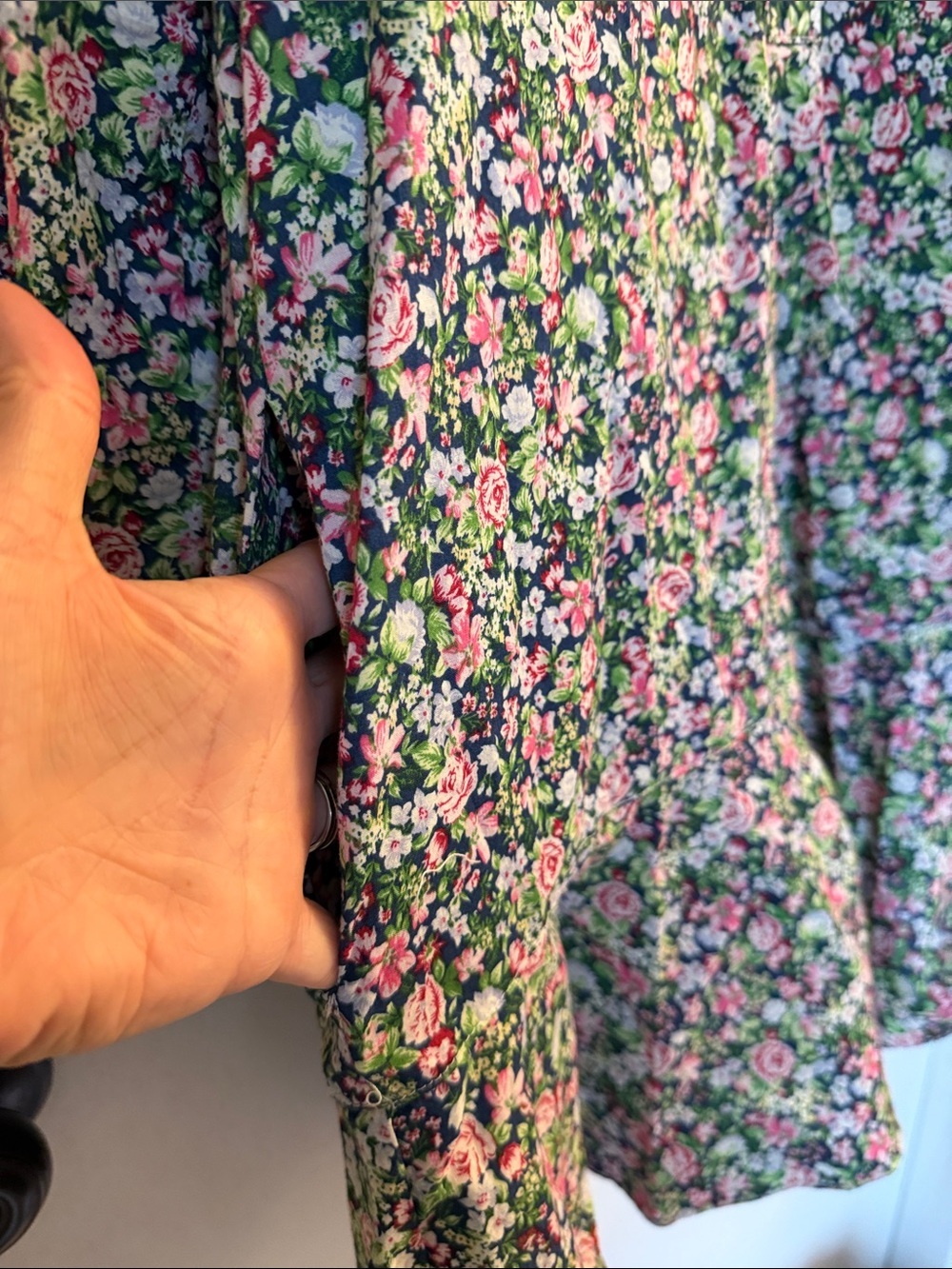 Tuckernuck Floral Callahan Shirtdress Long Sleeve Ruffle Hem medium - Picture 4 of 6